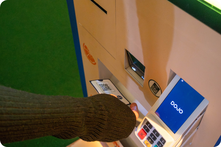 Scanning QR code at POS